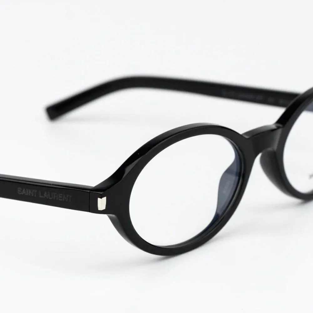 NEW Saint Laurent SL751 JEANNE OPT 001 Black Oval Women Eyeglasses
